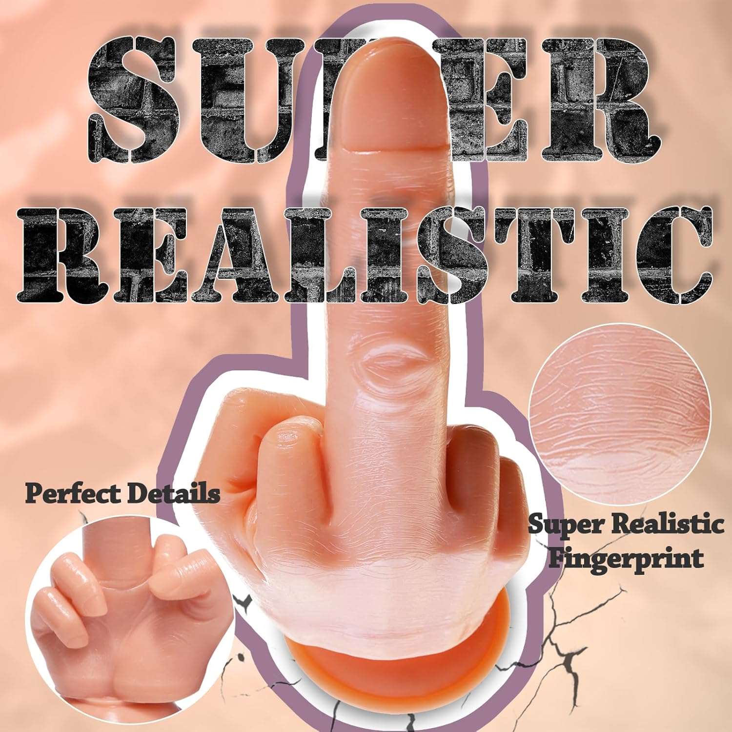 9.5" Bold Gesture Middle Finger Dildo-4