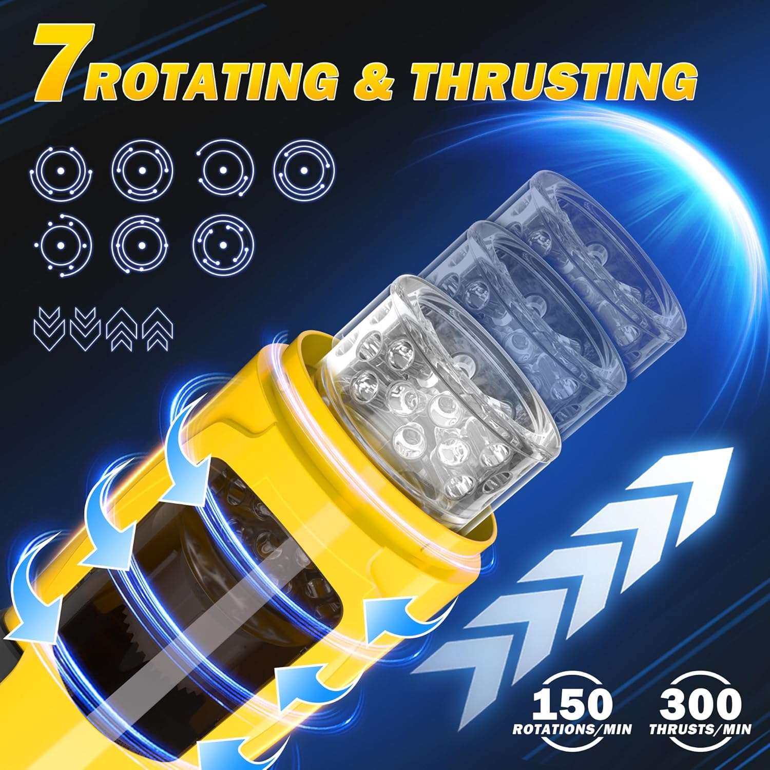 Automatic Male Stroker  - 7 Thrusting & Rotating Modes-1