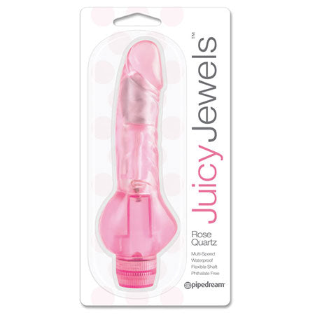 Juicy Jewels Rose Quartz Flexible Realistic Vibrator Pink-0