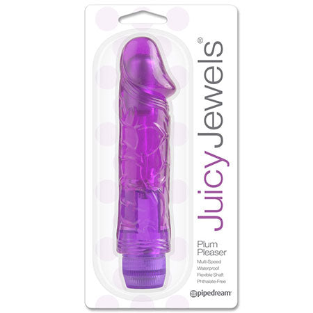 Juicy Jewels Plum Pleaser Flexible Realistic Vibrator Purple-0