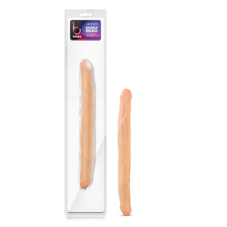 B Yours 14 in. Double Dildo Beige-0