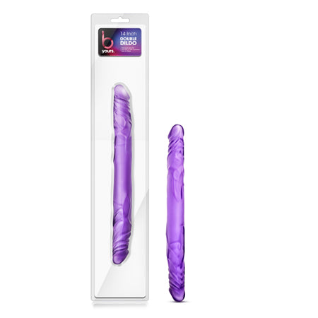 B Yours 14 in. Double Dildo Purple-0