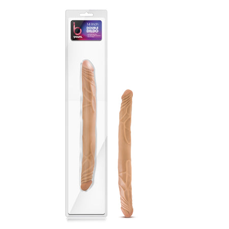 B Yours 14 in. Double Dildo Tan-0