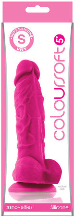 ColourSoft 5 in. Soft Dildo Pink-0