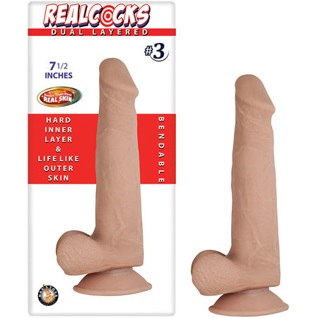 Realcocks Dual Layered #3 7.5in Flesh-0