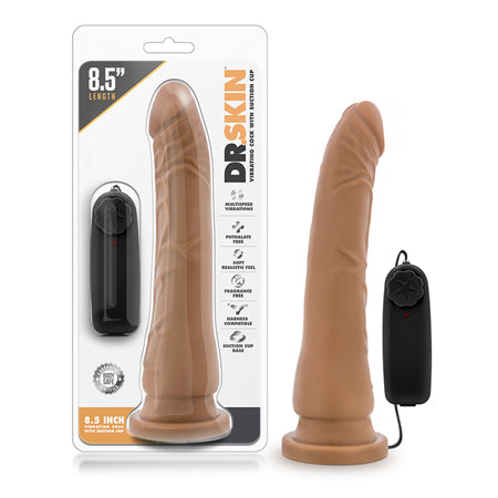 Dr. Skin Remote-Controlled Realistic 8.5 in. Vibrating Dildo Tan-0