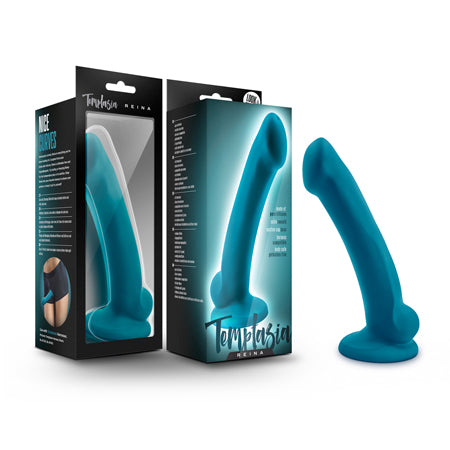 Temptasia Reina 7 in. Silicone Dildo Teal-0