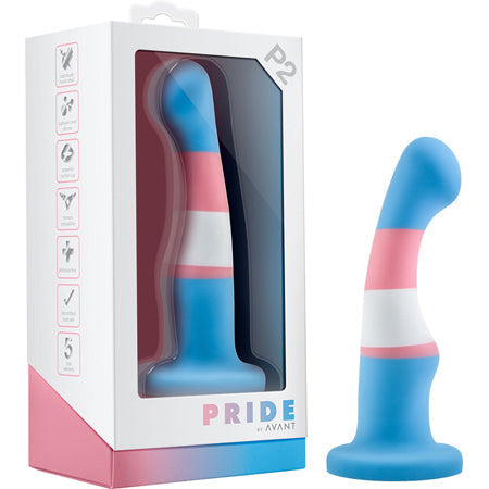 Avant Pride P2 True Blue 6 in. Silicone Dildo-0