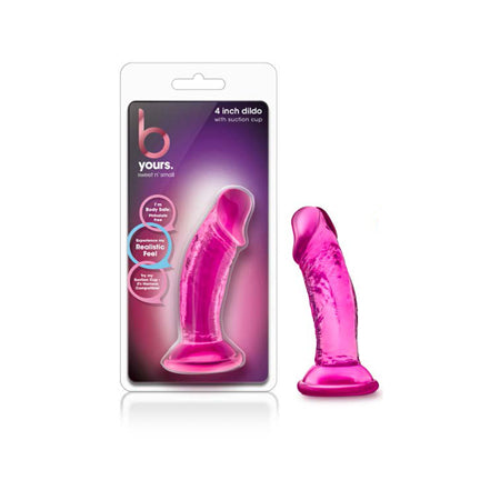 B Yours Sweet n' Small 4 in. Dildo Pink-0