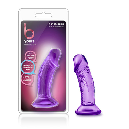 B Yours Sweet n' Small 4 in. Dildo Purple-0