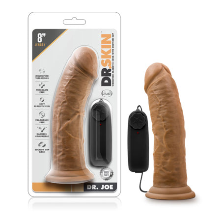 Dr. Skin Dr. Joe Realistic 8 in. Vibrating Dildo Tan-0