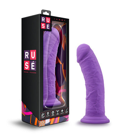 Ruse Jammy Realistic 8 in. Silicone Dildo Purple-0