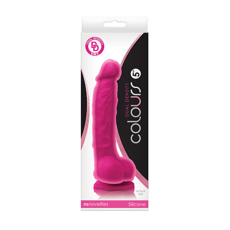 Colours Dual Density 5 in. Dildo Pink-0