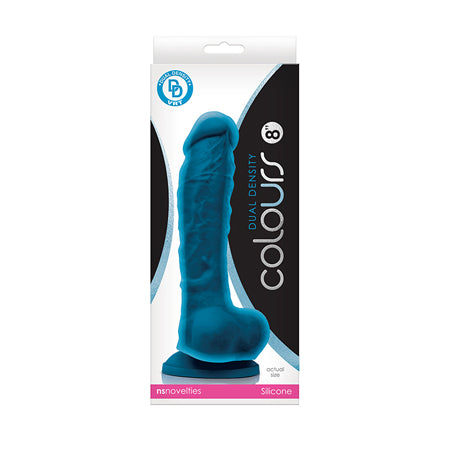 Colours Dual Density 8 in. Dildo Blue-0
