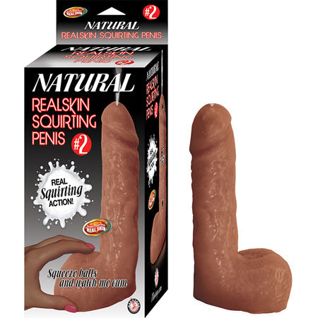 Natural Realskin Squirting Penis #2 Brown-0