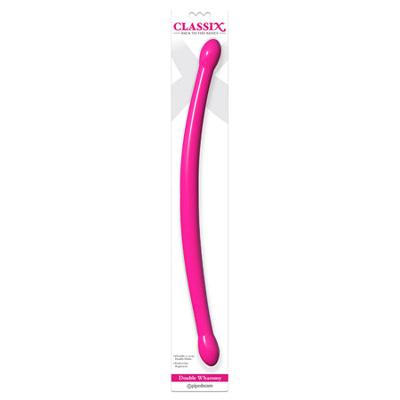 Classix Double Whammy 17.25 in. Flexible Dual-Ended Dildo Pink-0