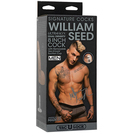 Signature Cocks - William Seed - 8in ULTRASKYN Cock w/Removable Vac-U-Lock Suction Cup Vanilla-0
