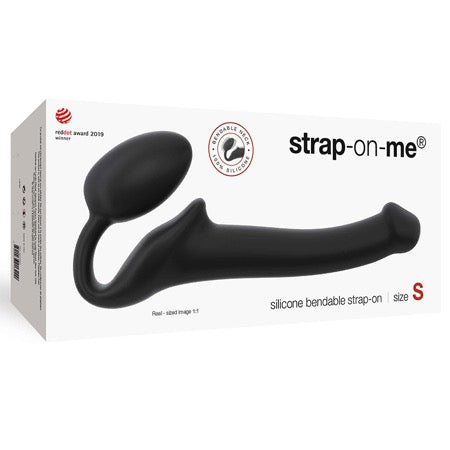 Strap-On-Me Semi-Realistic Bendable Silicone Strap-On Black S-0