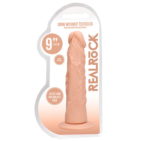 RealRock Realistic 9 in. Dildo With Suction Cup Beige-0