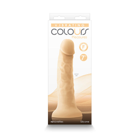 Colours Pleasures 7 in. Vibrating Dildo Beige-0