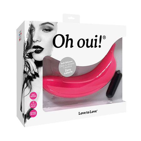 Love to Love Oh Oui Silicone Banana Vibrator Pink-0