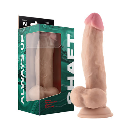 Shaft Model N: 8.5 in. Dual Density Silicone Dildo with Balls Pine-0