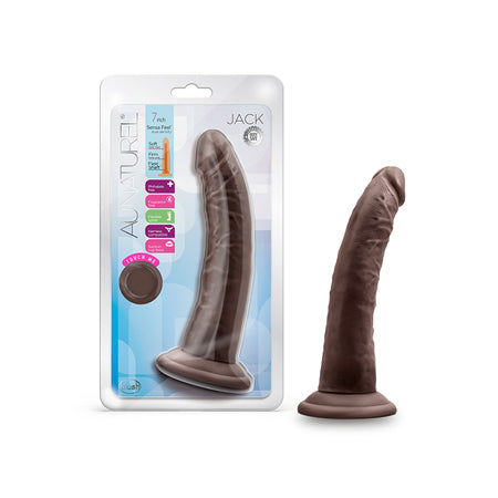 Au Naturel Jack 7 in. Posable Dual Density Dildo Brown-0