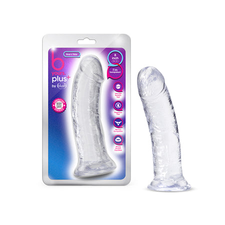 B Yours Plus Roar n' Ride 8 in. Dildo Clear-0