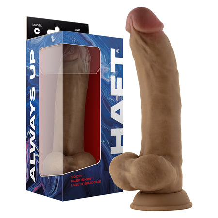 Shaft Model C: 9.5 in. Dual Density Silicone Dildo with Balls Oak-0