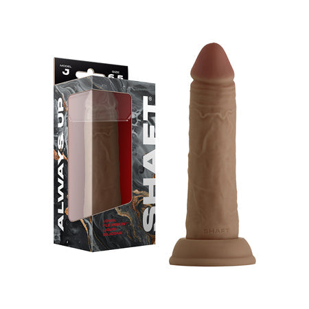 Shaft Model J: 6.5 in. Dual Density Silicone Dildo Oak-0