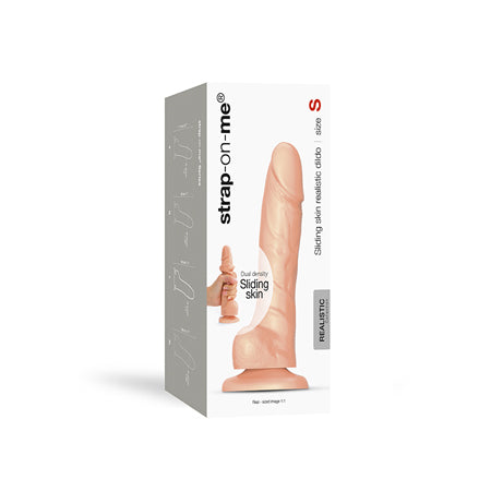 Strap-On-Me Realistic Collection Sliding Skin Dual-Density Silicone Dildo Vanilla S-0