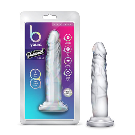 B Yours Diamond Crystal 7 in. Dildo Clear-0