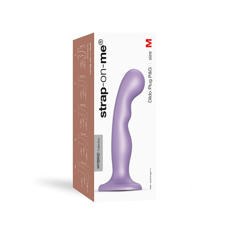 Strap-On-Me Hybrid Collection Silicone Dildo Plug P&G Metallic Lilac M-0