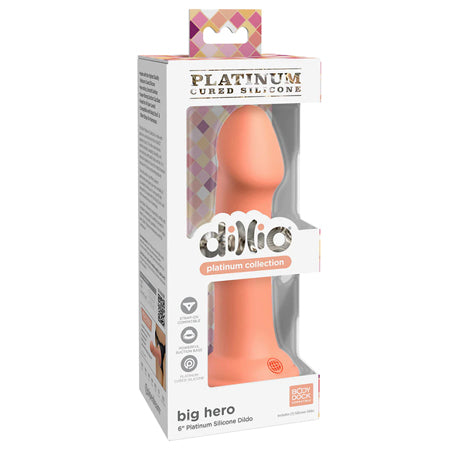 Dillio Platinum Collection Big Hero 6 in. Silicone Dildo Peach-0