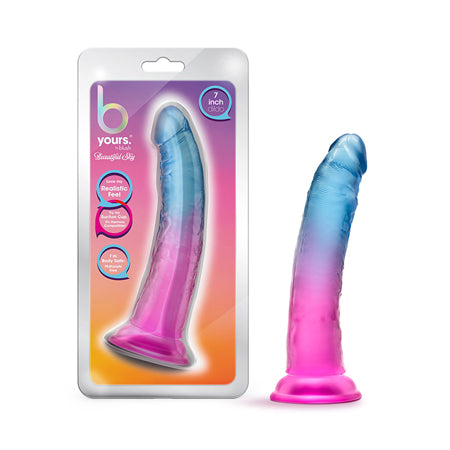 B Yours Beautiful Sky 7 in. Dildo Sunset-0