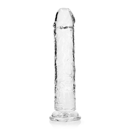 RealRock Crystal Clear Straight 9 in. Dildo Without Balls Clear-0