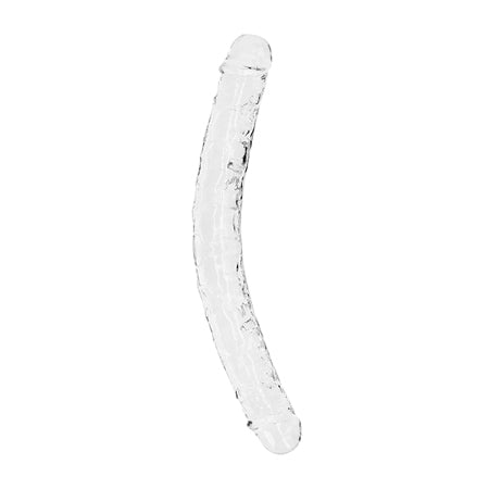 RealRock Crystal Clear Double Dong 13 in. Dual-Ended Dildo Clear-0