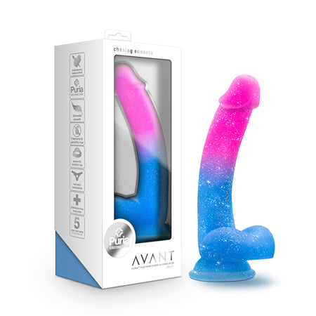 Avant Chasing Sunsets 7.75 in. Silicone Dildo with Balls Mermaid-0