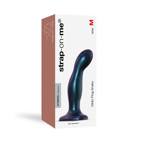 Strap-On-Me Hybrid Collection Dildo Plug Snaky Metallic Blue M-0