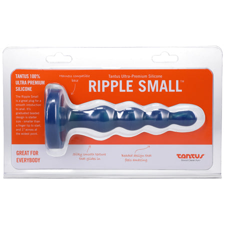 Tantus Ripple Small 8 in. Anal Beads Dildo Firm Malachite-0