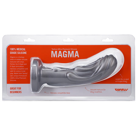 Tantus Magma 7 in. Fantasy Dildo Medium-Firm Silver-0