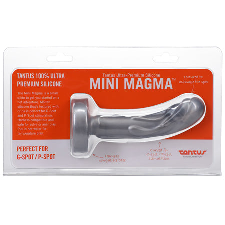 Tantus Mini Magma 5 in. Fantasy Dildo Firm Silver-0
