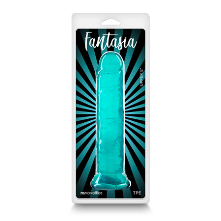 Fantasia Upper 8 in. Jelly Dildo Teal-0