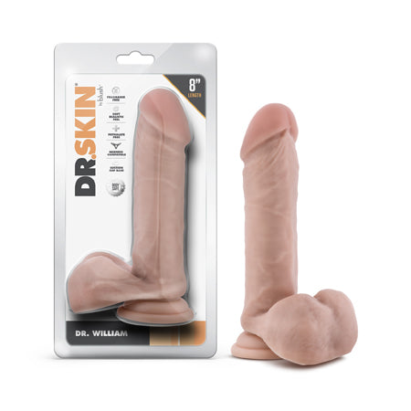 Dr. Skin Dr. William 8 in. Dildo with Balls Beige-0