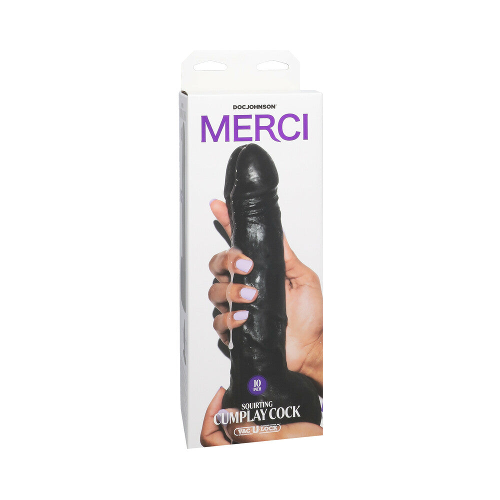 Merci Squirting Cumplay Cock 10 in. Dildo with Removable Vac-U-Lock Suction Cup-0