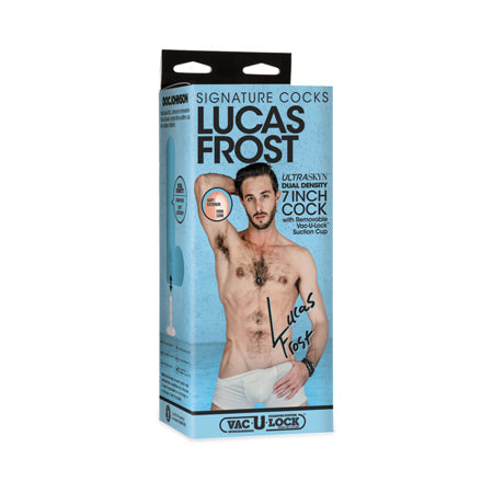 Signature Cocks Lucas Frost ULTRASKYN Cock with Removable Vac-U-Lock Suction Cup 7in Vanilla-0