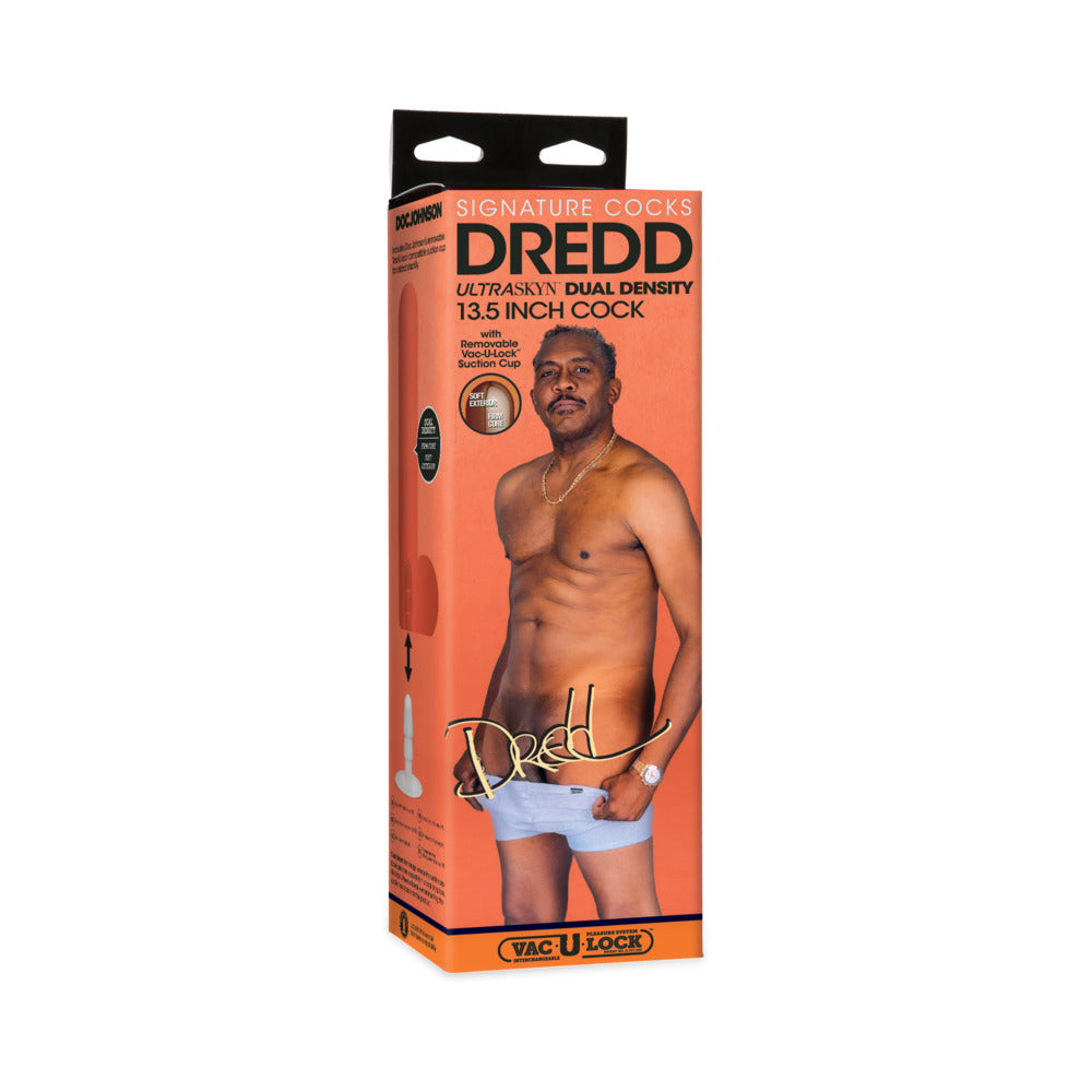 Signature Cocks Dredd ULTRASKYN Cock with Removable Vac-U-Lock Suction Cup 13.5in Chocolate-0