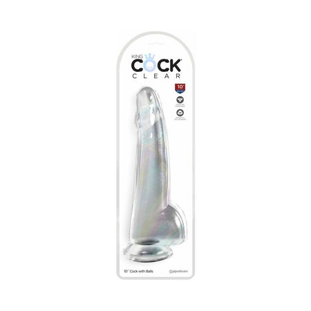 King Cock Clear with Balls 10in Clear-0