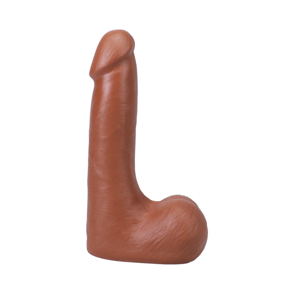 The Realistic Cock 7 in. ULTRASKYN Vac-U-Lock Dildo with Balls Caramel-0