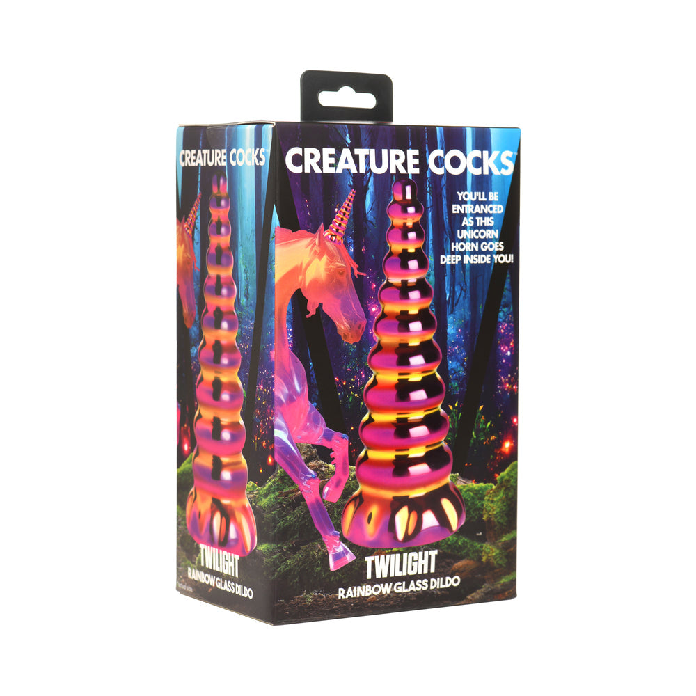 Creature Cocks Twilight Rainbow Glass Dildo-0